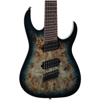 Ibanez RGMS7PB Multi-Scale Electric Guitar, 7-String, Cosmic Blue Sunburst image 4