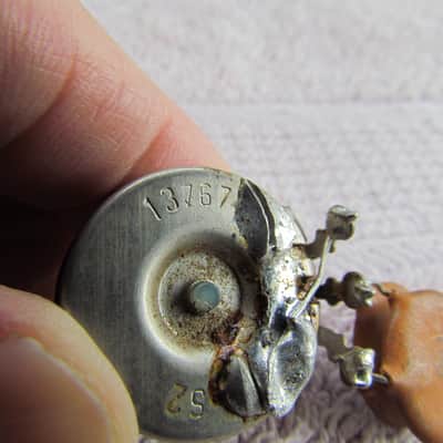 1967 CTS Potentiometer With Disk Capacitors Vintage Solid Plastic Shaft Potentiometer Genuine Vintage Potentiometer image 3