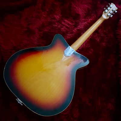c.1960s Kawai Martin GT-75 Style Hollow Body Guitar 3PU MIJ Vintage “Sunburst” image 9