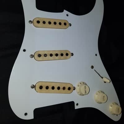 1956 Original Vintage Fender Stratocaster Pickups Set pre-CBS mid-50's w/Covers & Reissue Pickguard! image 1