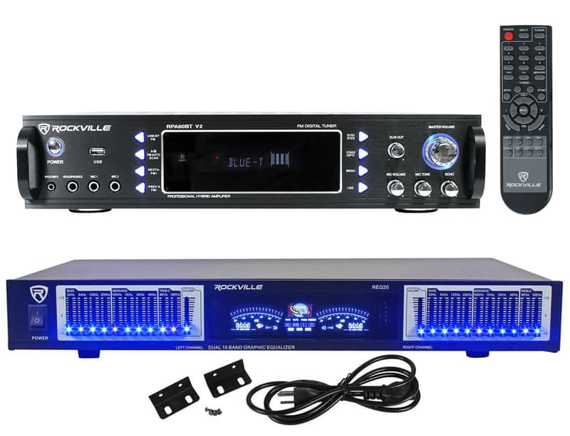 Rockville RPA60BT Home Theater Bluetooth Receiver + 10 Band Graphic Equalizer image 1
