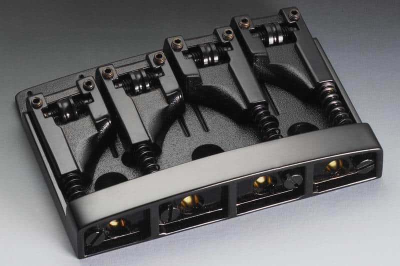 Schaller #1467 3D-4 Bass Bridge With Roller Saddles - BLACK Bild 1