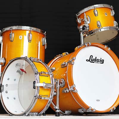 Ludwig Classic Maple Jazzette 18" / 12" / 14" & Snare Drum Set w/ VIDEO! Bop Kit Outfit Rounded Edges image 1