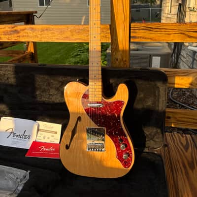 Fender American Deluxe Thinline Telecaster 2013 - Natural Ash image 2
