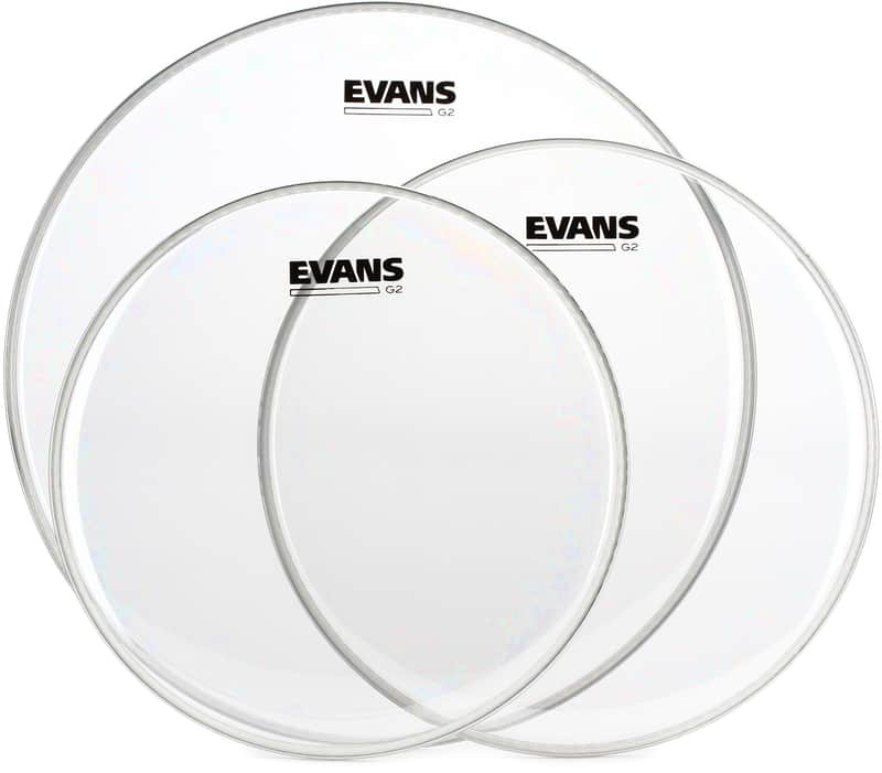 Evans G2 Clear 3-piece Tom Pack - 12/13/16 inch (2-pack) Bundle