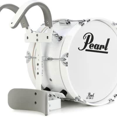 Pearl Jr. Marching Series Bass Drum - 8 inches x 14 inches Pure White image 2