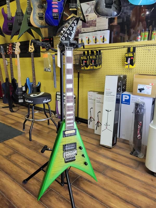 Jackson X Series Scott Ian Signature King V - Baldini (Transparent Green Burst) image 1