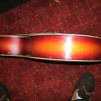 1947-51 Kay 17" Archtop guitar cherry sunburst DeArmond pickup image 9