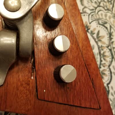 1960s Korina Wood Solidbody 2" Thick, Futuristic Guitar, Unknown Maker, Modeled After 1958-59 Gibson image 10