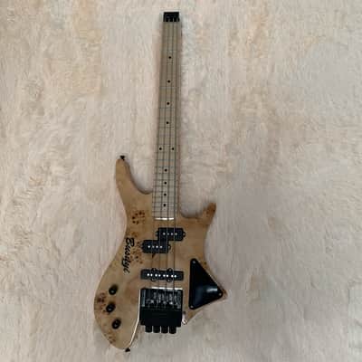 4 String Short Scale Neck Through Bass/6 String Tremolo Busuyi Double Side, Headless Guitar (Lefty) image 1