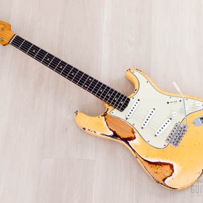 1960 Fender Stratocaster Partscaster w/ Olympic White Heavy Relic Body, Don Mare Super Sports Pickups, Case image 11