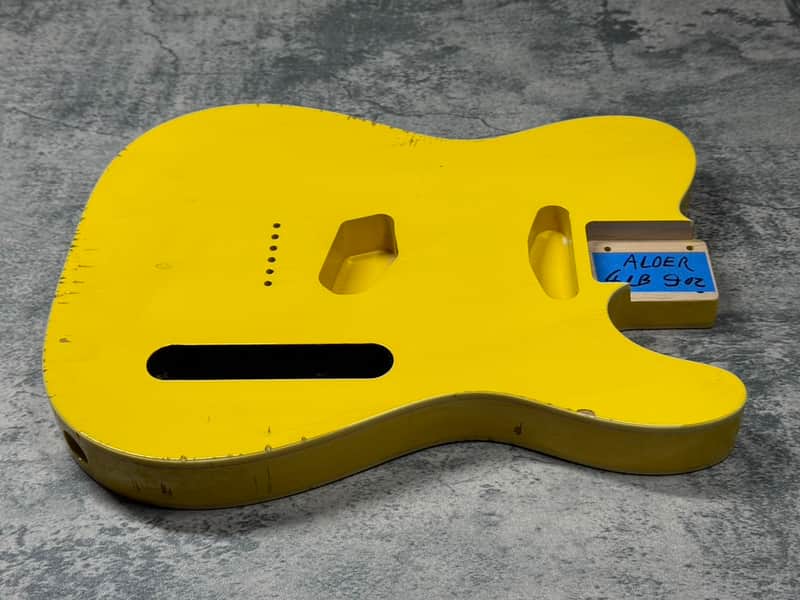 Real Life Relics Tele® Telecaster® Body Double Bound Aged Grafitti Yellow image 1