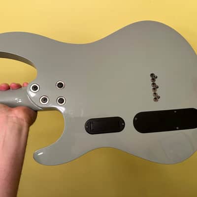 Yamaha RGXA2 2010s futuristic lightweight electric guitar - white and gray image 7