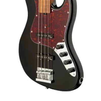 Sadowsky MetroExpress 21-Fret Vintage J/J Bass, Morado Fingerboard, Fretless With Lines, 4-String - Solid Black High Polish image 4