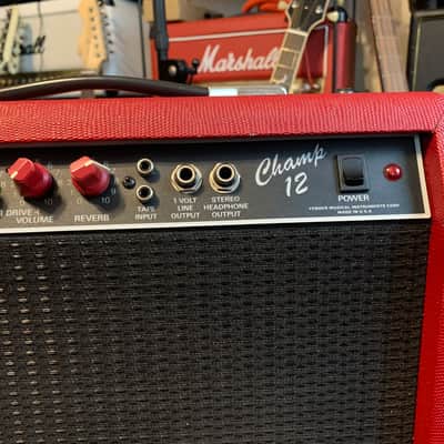 Fender Champ 12 Combo / 18 watt 1/10 inch Fender speaker 1982 - 1986 - Red image 9