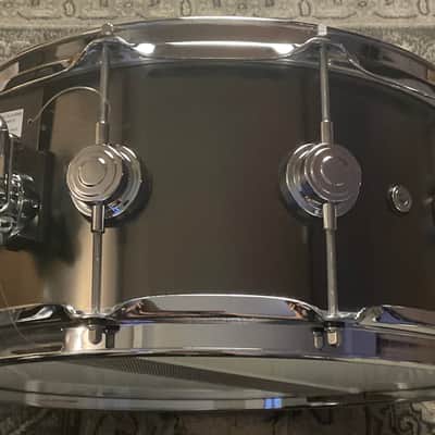 Mint DW Collector's Series Metal Snare Drum 6.5x14”  Satin Black Over Brass DRVD6514SVCBK image 2