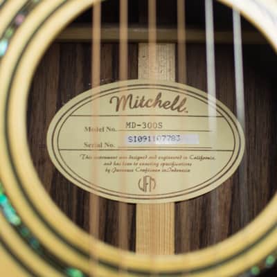 Mitchell MD-300S Right Handed 6 String Acoustic Guitar image 3