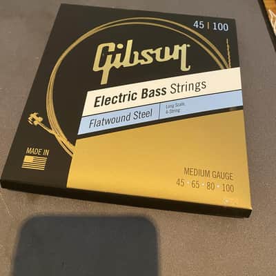 Gibson USA LONG SCALE FLATWOUND Electric Bass Strings 45-100 Medium Gauge image 2