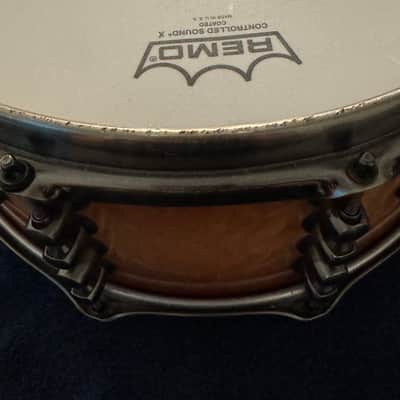 Mapex BPDLMH4650LPW Black Panther Versatus Russ Miller Signature 6.5x14" Mahogany/Maple Snare Drum 2021 - Present - Peach Burl Burst image 4