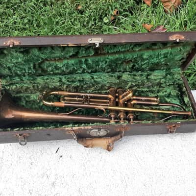 H. N. White Gladiator Trumpet, 1930's, Case, Very Clean image 12
