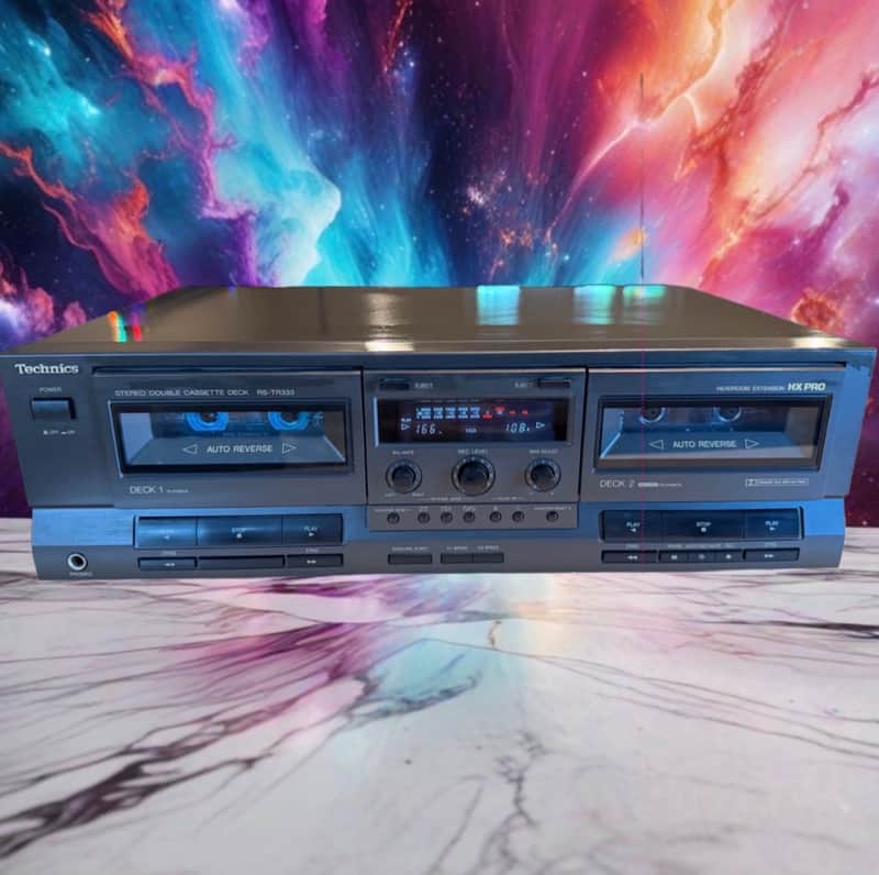 Technics Stereo Double Dual Cassette Deck model RS-TR333 Fresh Servicing Beauty! image 1