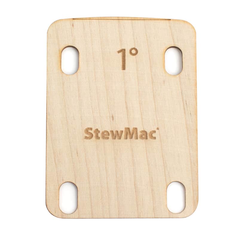 StewMac Neck Shim for Guitar, Shaped, 1 degree image 1