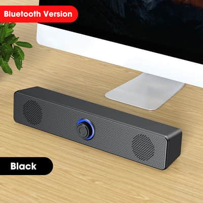 4D Surround Soundbar Bluetooth 5.0 Computer Speakers Wired Stereo Subwoofer Sound Bar for Laptop PC Home Theater TV Aux Speaker-China / Bluetooth and Wired image 1