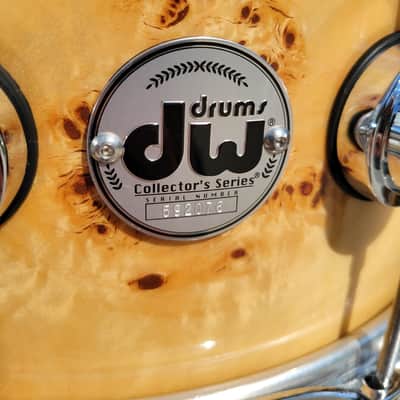 DW Collector's Series Exotic VLT 7x14 Snare Drum - Mapa Burl W/ Protection Racket Bag (C013-4) image 7