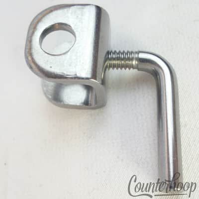 Ludwig Cowbell 3/8" Mounting Bracket Clamp Wing-Screw Mount Chrome Vintage USA image 1