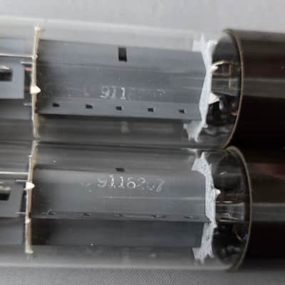 NOS Telefunken Pair EL34 - 5 stapled plate, 1 slot, Double Ring O Getter image 7