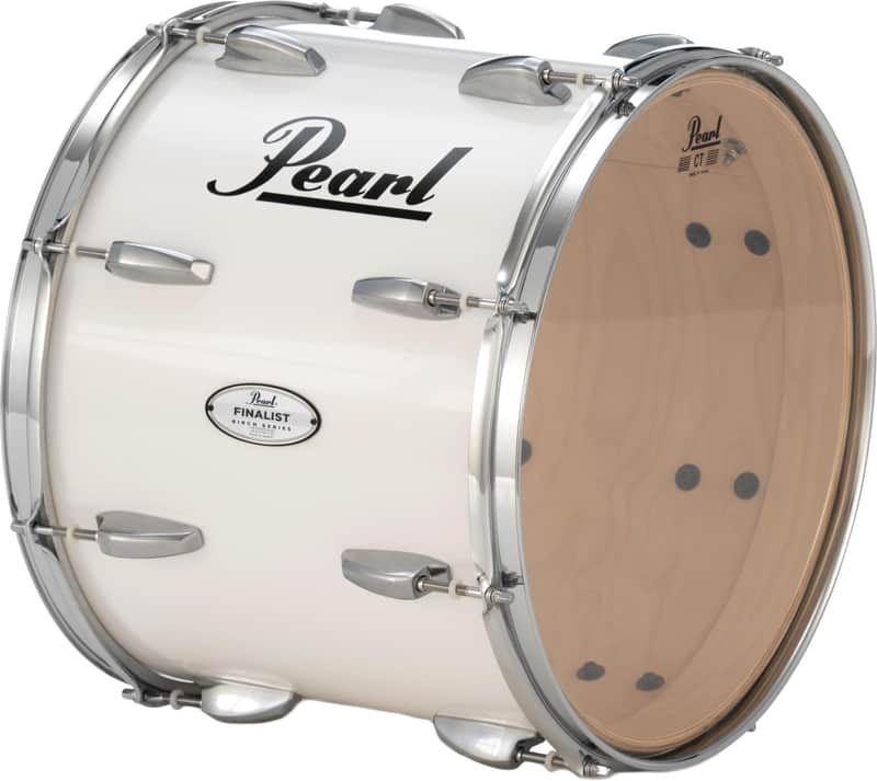 Pearl Finalist Traditional Tenor Drum - 15 inches x 12 inches  Pure White image 1