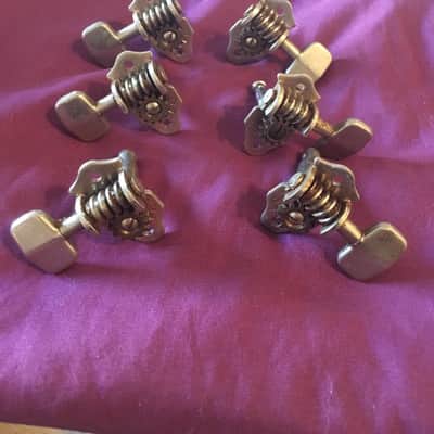 Grover Sta-tite Guitar Tuners Set ( 3+3), Square-ish Buttons, Nickel image 1