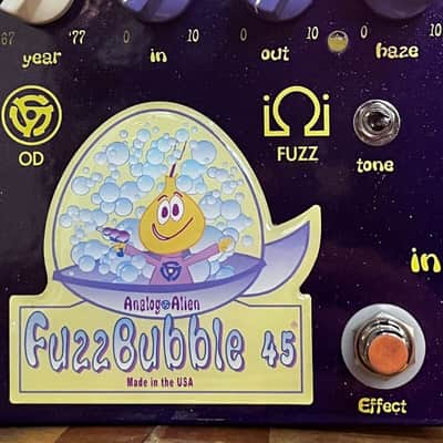 Analog Alien FuzzBubble 45 Overdrive/Fuzz Guitar Effects Pedal image 3