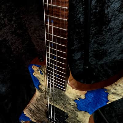 TWS (TW Smith) Guitars Spitfire Baritone Buckeye Burl Warrior image 12