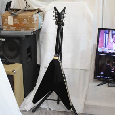 Dean V-Coustic Thin Body Acoustic-Electric Guitar 2010 Ebony image 7