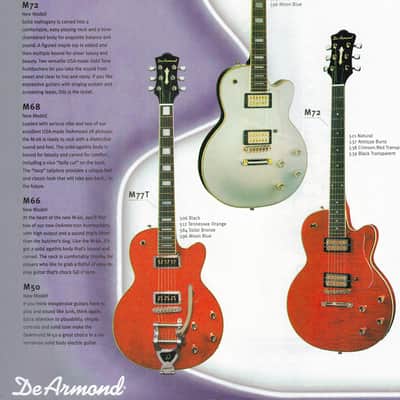 DeArmond M-77 Electric Guitar Moon Blue image 16
