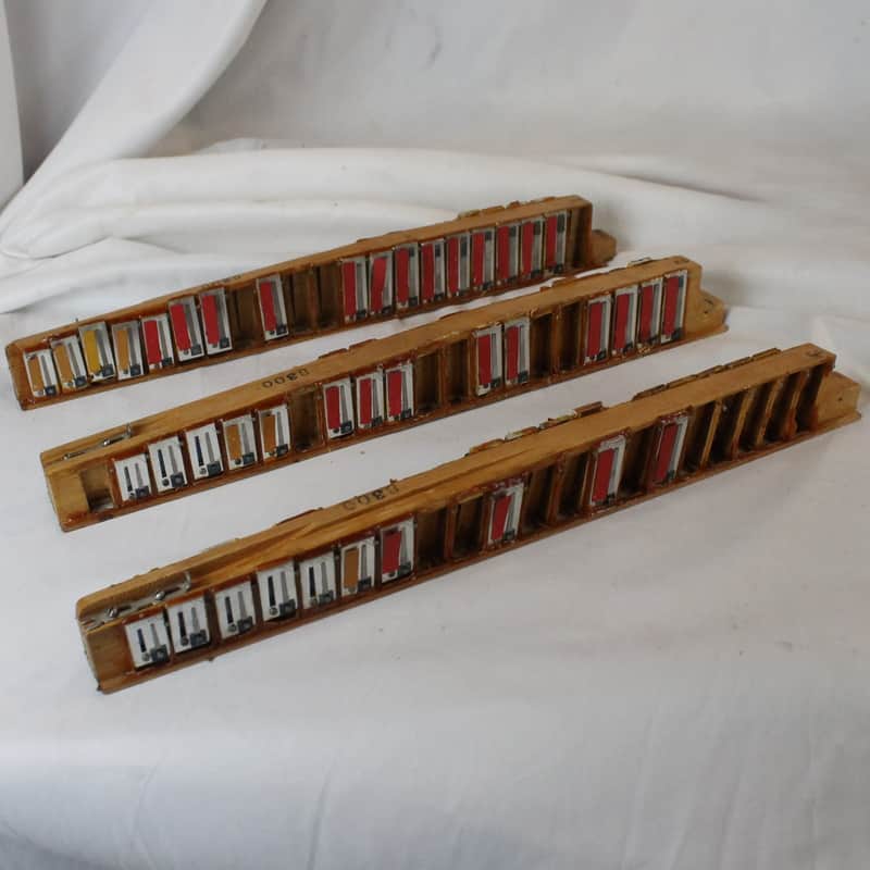 Accordion Part - Lot of 3 Scandalli Treble Reed Blocks from Scandalli Piano Accordion LMH Incomplete image 1