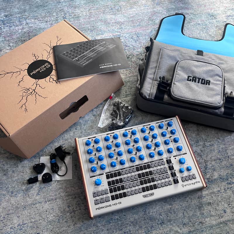 Erica Synths Perkons HD-01 drum synth Limited Edition GREY w/ Gator bag image 1