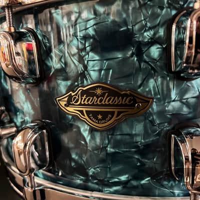 Tama Starclassic Performer  Walnut/ Birch 6.5x14 Snare Drum - Turquois pearl image 4