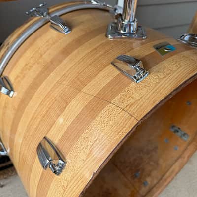 1970’s Ludwig Butcher Block Concert Tom Drum Set 13/14/15/16/18/22 image 7