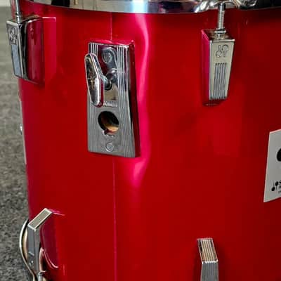 Used Vintage Sonor Phonic Plus 5pc Drum Set Candy Apple Red - Very Good image 12