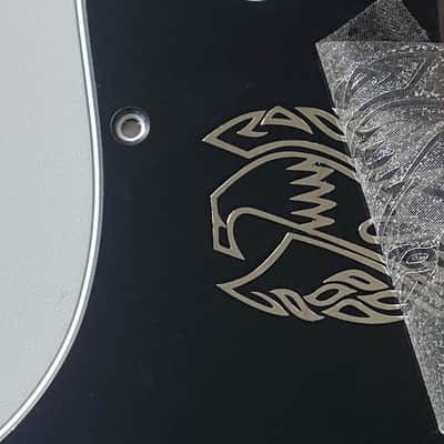 Gibson Firebird Bass Retro Logo Bird Guitar 3D Transfer Metal Sticker(silver) image 4