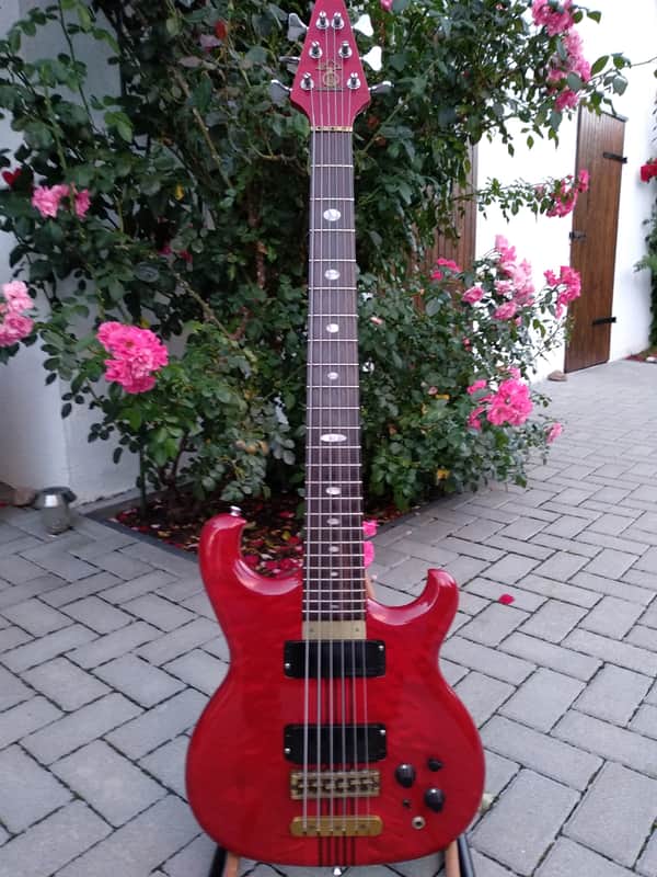Alembic Spoiler 6-String Bass 1989 rot image 1
