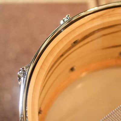 Craviotto 7x14 Private Reserve 10-Lug Wormy Ambrosia Satin Oil Snare Drum image 6