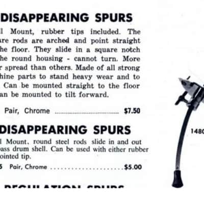 Camco Disappearing Bass Drum Spur Mount 1960s - 1970s image 4