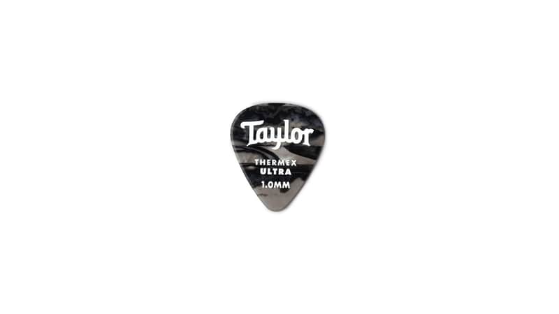 Taylor 1.0mm Premium Thermex Ultra Picks Black Onyx 6-Pack image 1