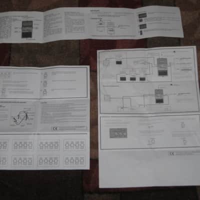 Boss original INSTRUCTIONS for GE-7, CS-3, and NS-2 (NO pedals, NO boxes, NO other items) 2010s (copyright years, 2010, 2015, and 2016) - white matte paper - black print, black graphic image 5
