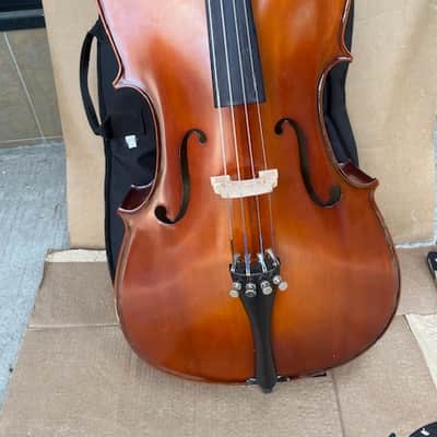 Unbranded 1/2 Size Cello W/ Bow, Bag, & Rosin - Natural image 6