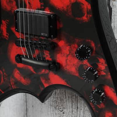 Schecter Wylde Audio Berzerker Solid Body Electric Guitar Blood Skull image 4