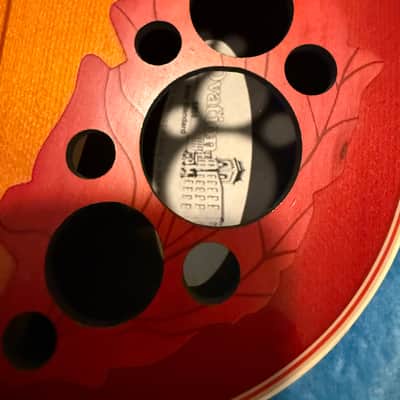 Ovation Elite Standard Collectors Model 6868 OP-24 Electronics Shallow Body 1995 Cherry Sunburst image 3